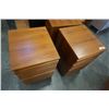 Image 3 : PAIR OF TEAK 3 DRAWER NIGHTSTANDS
