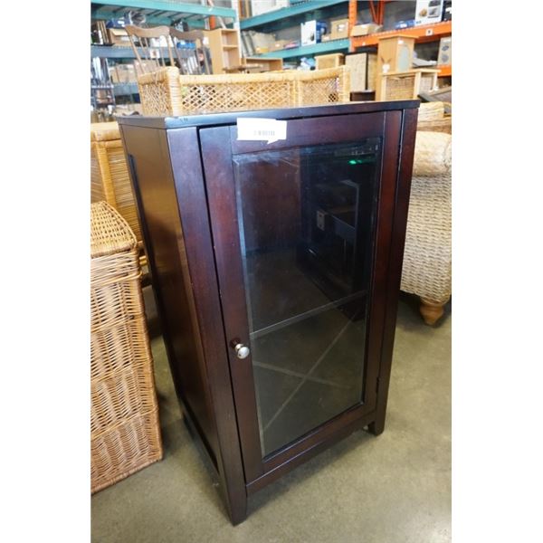 MODERN GLASS DOOR WINE CABINET