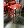 Image 2 : 3  RED SADDLE STOOLS