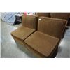 Image 2 : 2 BROWN ACCENT CHAIRS / MODULAR CHAIRS