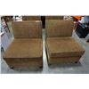 Image 1 : 2 BROWN ACCENT CHAIRS / MODULAR CHAIRS