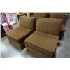 Image 2 : 2 BROWN ACCENT CHAIRS / MODULAR CHAIRS