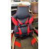 Image 2 : AS NEW RED AND BLACK GAMING CHAIR