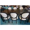 Image 2 : BLACK DINING TABLE WITH 6 CHAIRS