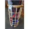 Image 2 : RATTAN UMBRELLA STAND WITH UMBRELLAS AND CANES