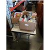 Image 1 : DVD PLAYER AND BOX OF MOVIES AND TAPES