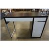 Image 2 : White and black desk  - 41 inches wide x 20 deep x 30 tall