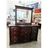 Image 1 : 12 Drawer Wood Dresser with Mirror