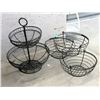 Image 1 : 4 Metal Moss Planters - 12" diameter