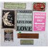 Image 1 : 8 Assorted Novelty Signs - Largest is 14" x 19"