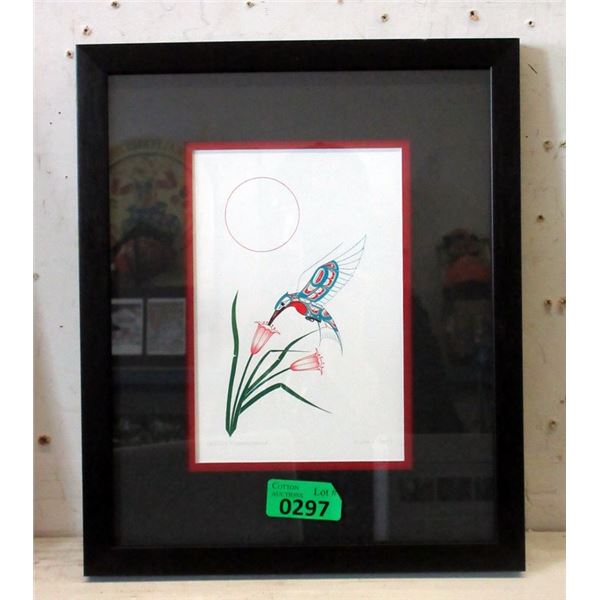 Richard Shorty Framed Print - Serenity Hummingbird