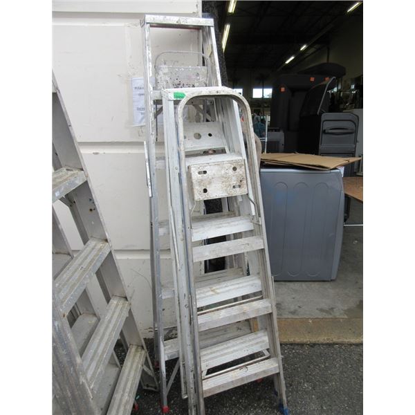 Two 5' and One 6' Aluminum Step Ladders