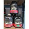 Image 1 : 3 x 5 lb Tubs of Gold Standard Whey Protein