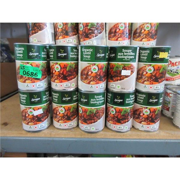 25 x 398 ml Cans of Organic Lentil Soup