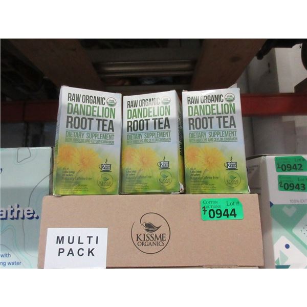 7 Boxes of Raw Organic Dandelion Root Tea