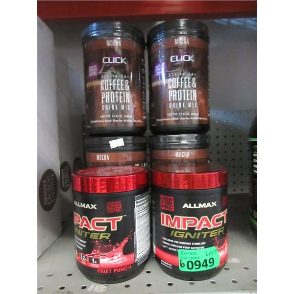 6 Assorted Protein Powders