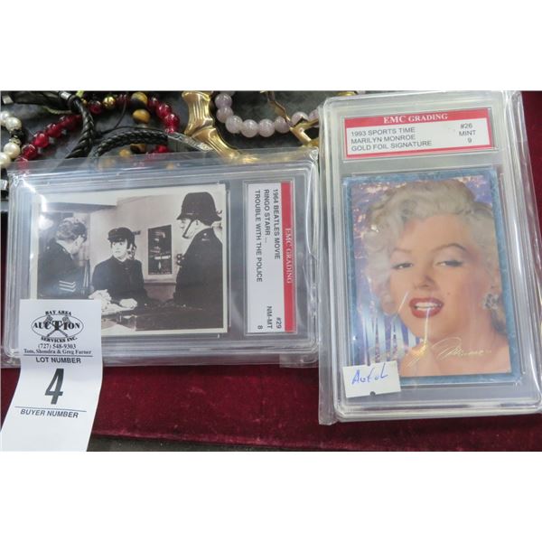 2-1964 Beatles, Marilyn Monroe Collector Cards - 2 X $