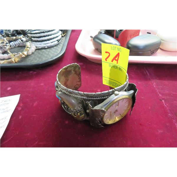 Authentic Sterling Silver Indian Watch Bracelet