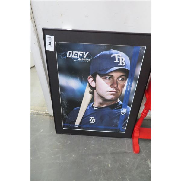 Framed Evan Longoria Poster