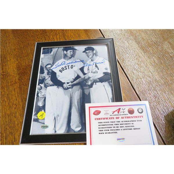 Ted Williams, Stan Musical Autographed Framed