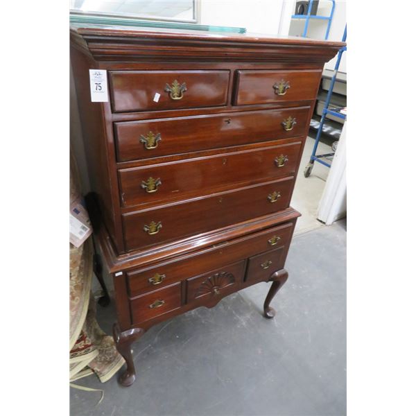 Mahogany 5 Over 4 Footed Dresser