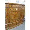 Image 2 : Highboy Burl Wood Carved 21 Drawer Dresser