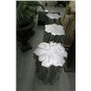 Image 1 : 3-Silver Resin Tree Stump Pedestal - 3 X $