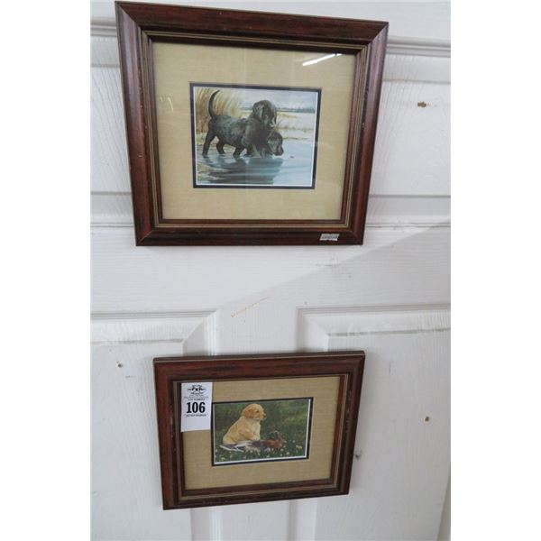 2-Framed Dog Picture 8" x 10" - 2 X $