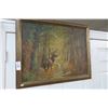 Image 1 : 2-Framed Moose Oil On Board Approx. 20" x 24" - 2 X $