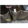 Image 2 : 2-Carved Mocha Beveled Painted 3 Door 1 Drawer Cabinets - 2 X $