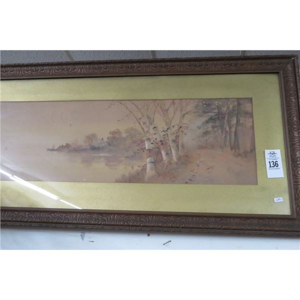 2-Framed Lake Scene Prints - 2 X $