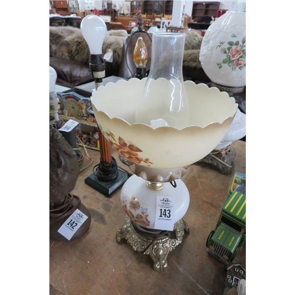 Painted Hurricane Lamp