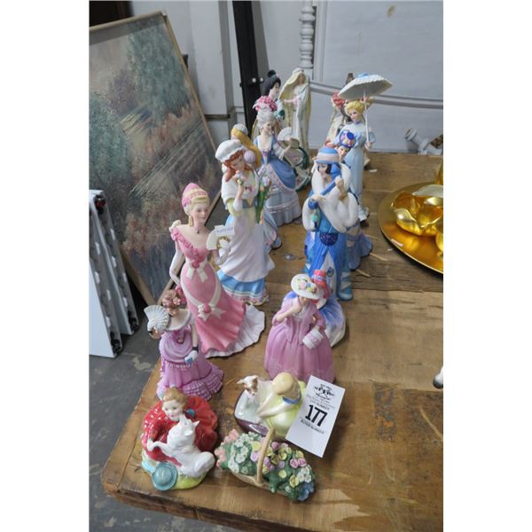 Lot of Figurines (17) Most are Lenox and Royal Doulton
