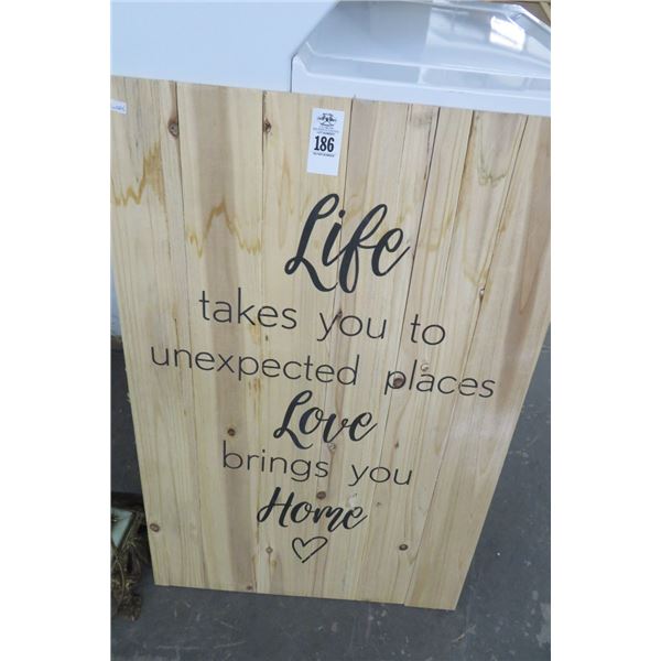 Wood Inspirational Sign 24" x 36"
