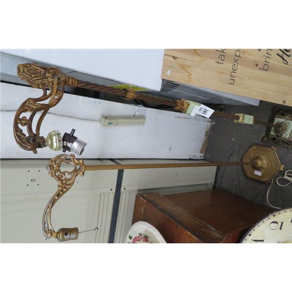 2-Brass Floor Lamps - 2 X $