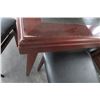 Image 3 : Mahogany Leather Inset Card Table w/Folding Chairs