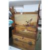 Image 1 : Duck Motif Rifle Rack w/Locking Cabinet
