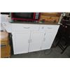 Image 1 : White Rolling 2 Over 3 S/S Top Kitchen Island