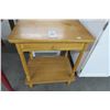 Image 1 : Wood Side Table w/Drawer