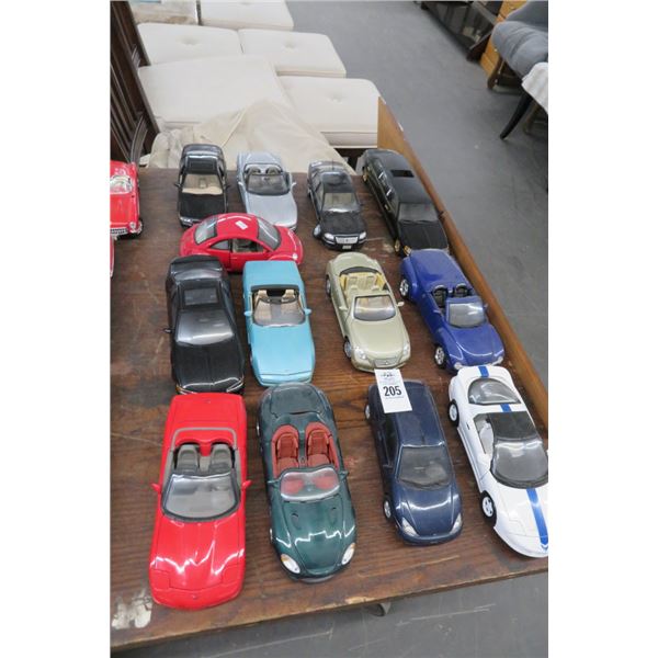 13-Collector Die Cast Sports Car or Convertibes - 13 X $