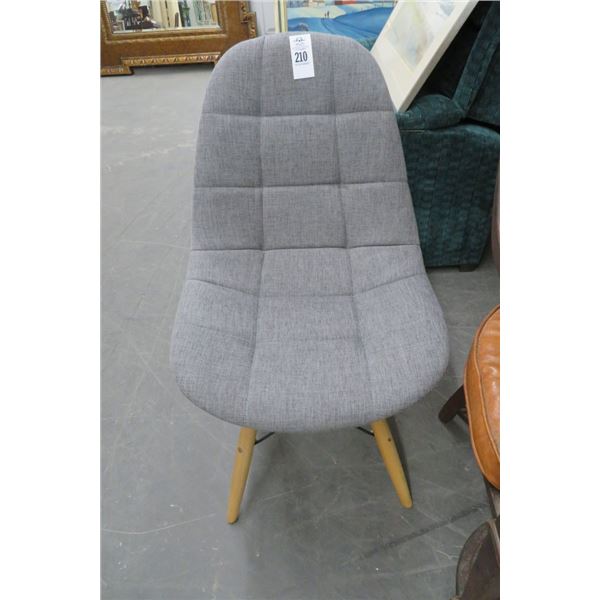 Grey Fabric Side Chair