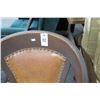 Image 2 : Mahogany w/Button Tufted Leather Armchair