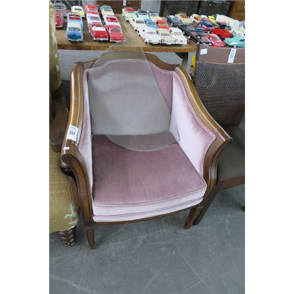 Mauve Fabric Armchair