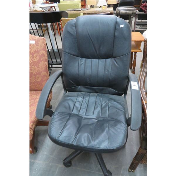 Black Leather Office Armchair