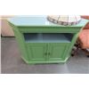 Image 1 : Green & Blue 2 Door Corner Cabinet