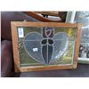Image 1 : Framed Stained Leaded Glass Panel