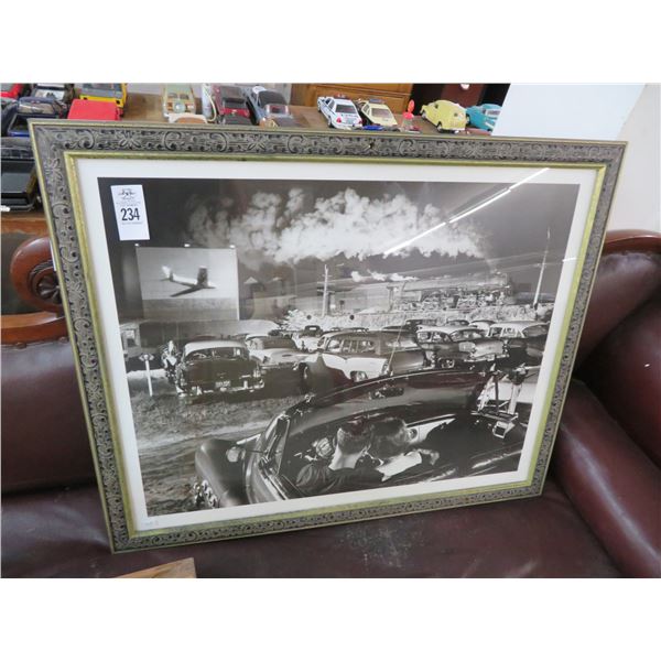 Framed Drive In Movie Photo Print