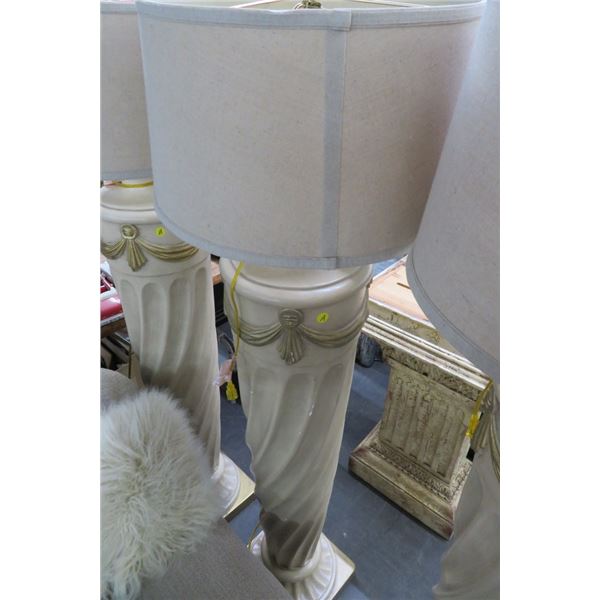 Painted Column Floor Lamp - Some Paint Chips