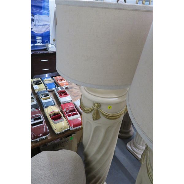 Painted Column Floor Lamp - Some Paint Chips