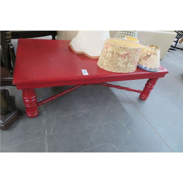 Wood Red Coffee Table